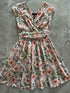 Pink Floral Greta Dress Dresses by Retrolicious