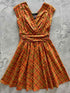 Orange Plaid Greta Dress Dresses by Retrolicious