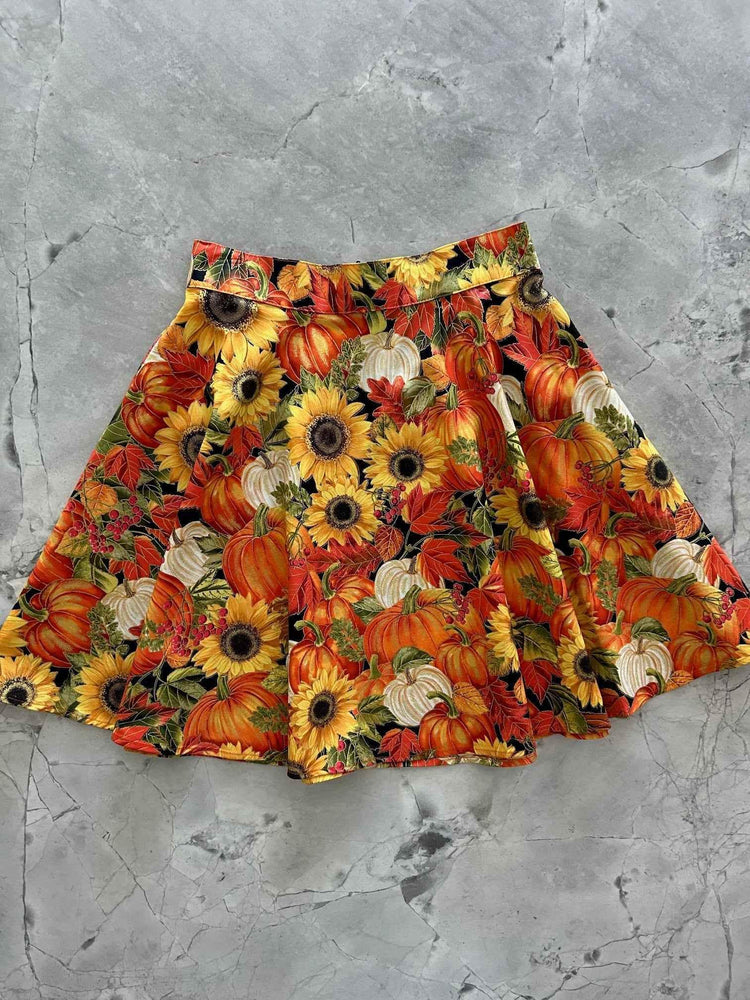 Sunflower & Pumpkin Skater Skirt Skirts by Retrolicious