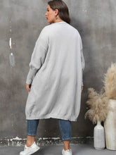 Plus Size Long Sleeve Pocketed Cardigan women Attire by Trendsi
