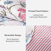 Kasentex Floral Quilt Set - Lightweight & Reversible - Cozy & Stylish Bedding - Machine Washable, Room Decor, Graduation Gifts by Kasentex