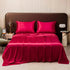 Purple Satin Flat Bed Sheet Set Bed Sheets by Dropshee