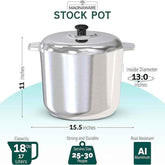 Stock Pot with Lid 14 Quarts Home & Garden by MAGNAWARE