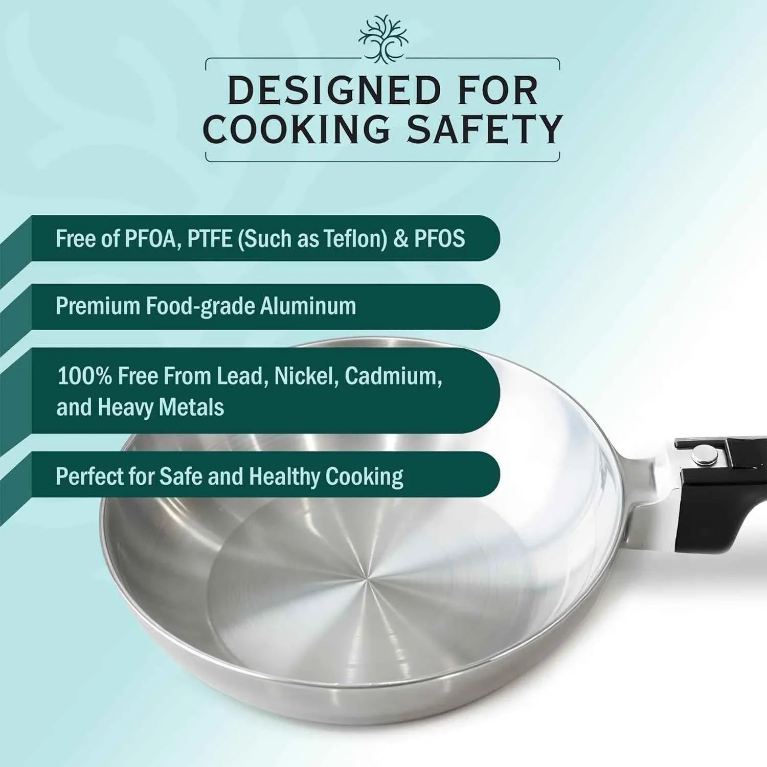 11-Inch Chef Skillet – Quick & Even Heat Distribution – Lightweight Cast Aluminum Frying Pan by MAGNAWARE