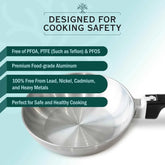 11-Inch Chef Skillet – Quick & Even Heat Distribution – Lightweight Cast Aluminum Frying Pan by MAGNAWARE