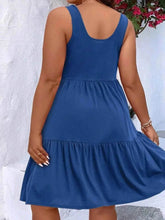 Plus Size Tiered Scoop Neck Tank Dress women Attire by Trendsi
