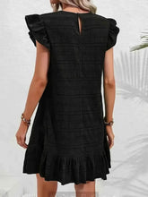 Plus Size Ruffle Hen Cap Sleeve Mini Dress women Attire by Trendsi
