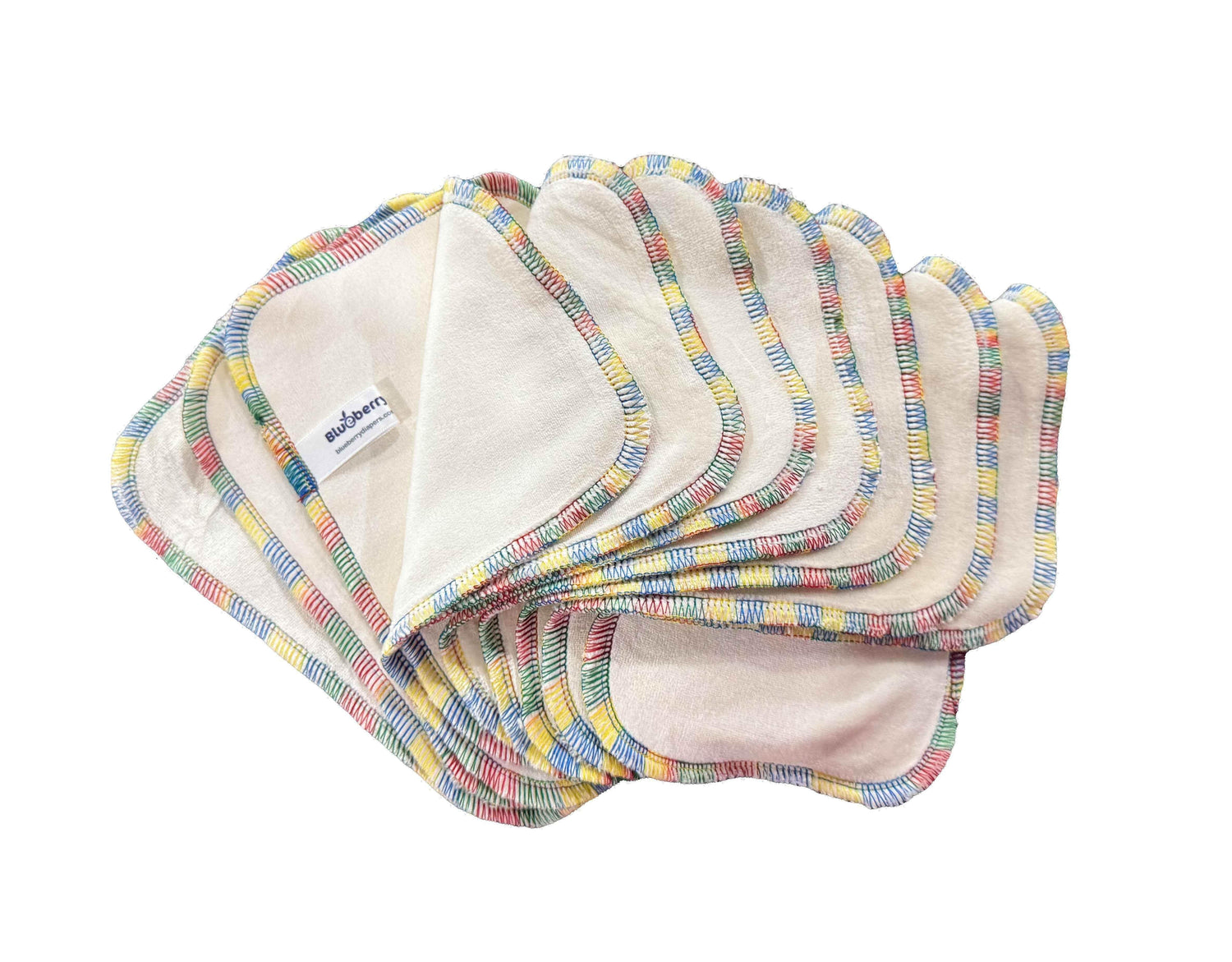 Organic Bamboo Velour Wipes - 10-pack Organic Bamboo Velour Wipes by Blueberry & Me