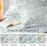 Kasentex Lightweight Botanical Green Floral Quilt Set - Light All Season Bedding, Room Decor, Graduation Gifts by Kasentex