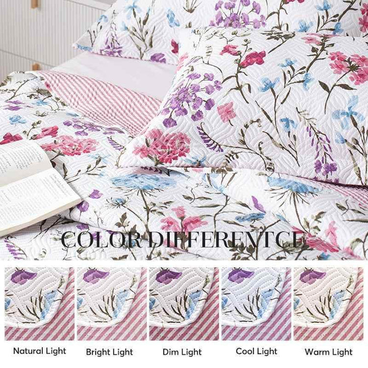 Kasentex Floral Quilt Set - Lightweight & Reversible - Cozy & Stylish Bedding - Machine Washable, Room Decor, Graduation Gifts by Kasentex