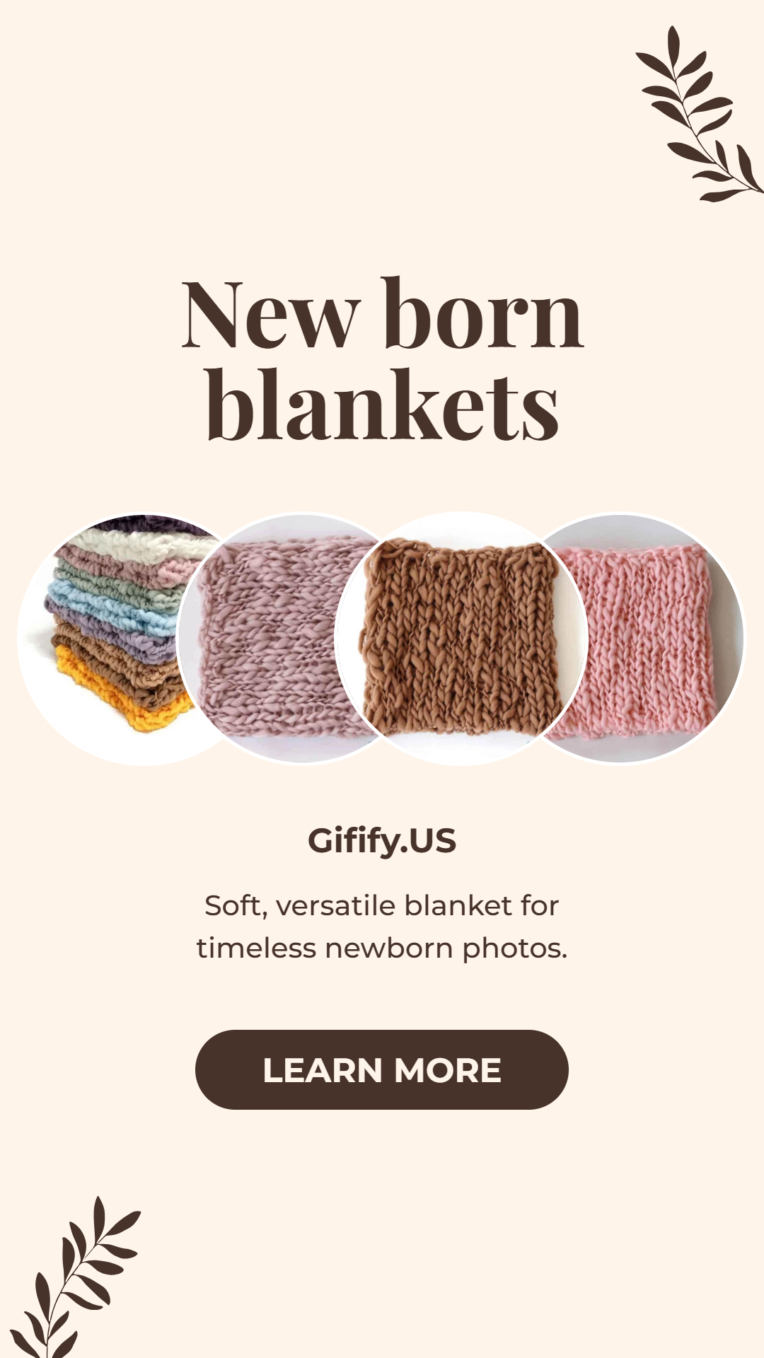 Wool Crochet Newborn Baby Girls Boys Blanket Newborn Photography Props,Crochet Knit Blanket Basket Background Filler 55*55cm by GiFTiFY