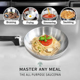11-Inch Chef Skillet – Quick & Even Heat Distribution – Lightweight Cast Aluminum Frying Pan by MAGNAWARE
