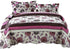 DaDa Bedding Bohemian Purple Blooms Floral Garden Pink Brown Bedspread Set (KBJ1629) Quilts by DaDalogy Bedding Collection