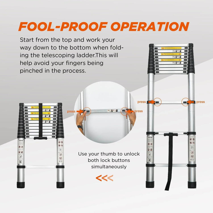 Aluminum Telescoping Ladder For Outdoor Work Telescopic Ladders by CJ