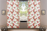DaDa Bedding Set of 2-Pieces Romantic Roses Pink Floral Sheer Window Panel Curtains (JHW-879) Curtains by DaDalogy Bedding Collection