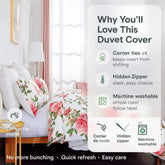DaDa Bedding Romantic Roses Lovely Spring Pink Floral Duvet Cover Set w/ Pillow Cases (JHW-879) Duvet Covers by DaDalogy Bedding Collection