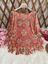 Plus Size Fringe Round Neck Cover Up women Attire by Trendsi