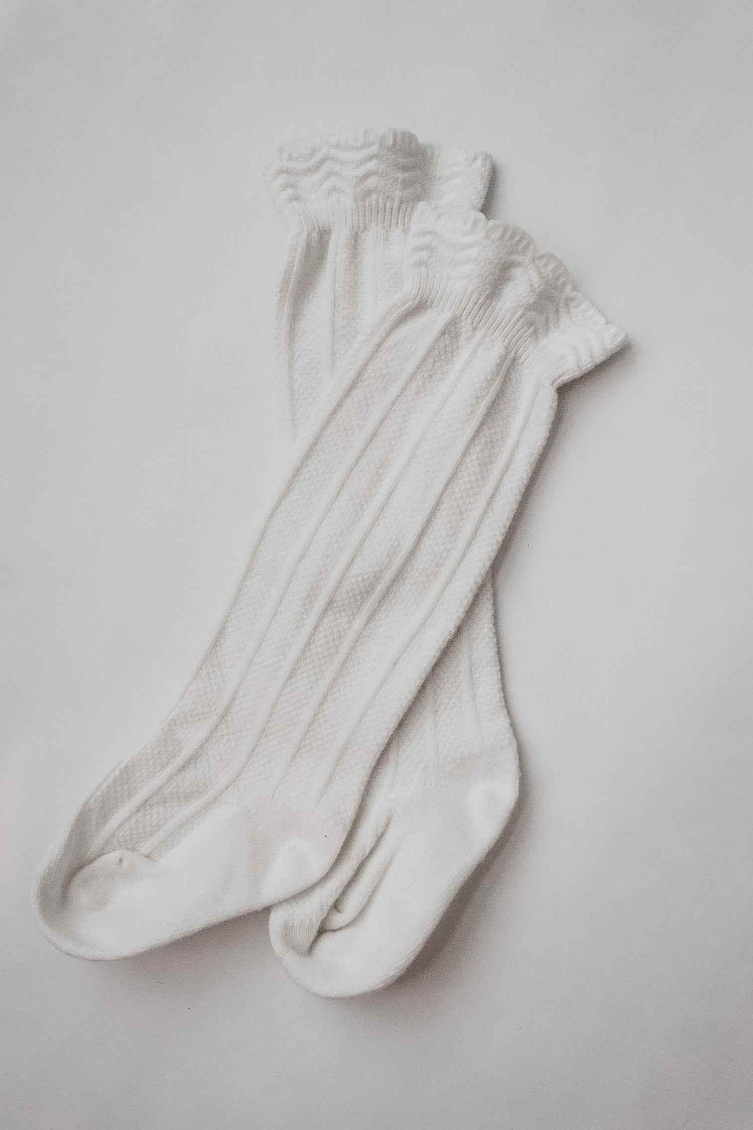 Ruffle Cotton Knee High Socks by Little Mae & Co