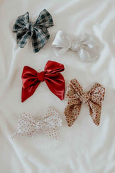 Poinsettia Bow Clips Poinsettia Bow Clips by Little Mae & Co