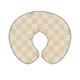 Butter Cream & White Checkered Nursing Pillow Cover by Little Mae & Co