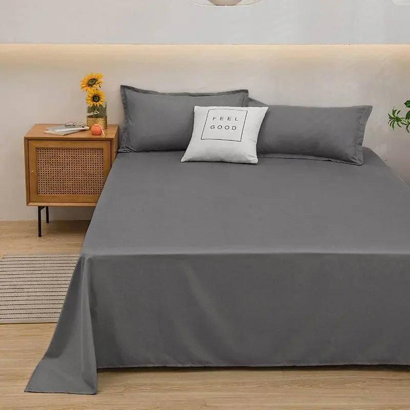 Solid Color Flat Bed Sheet Solid Color Flat Bed Sheet by Dropshee