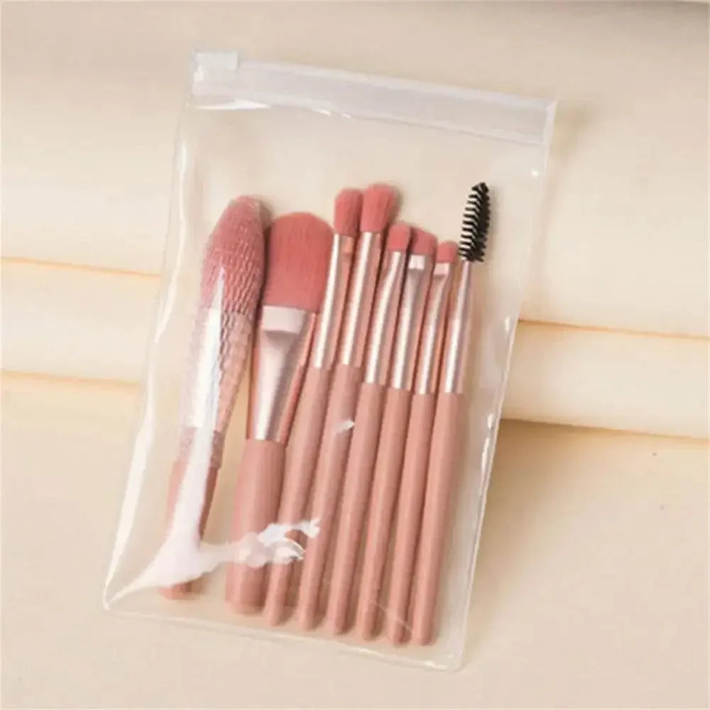 8Pcs Soft Fluffy Makeup Brushes Set for cosmetics Foundation Blush Powder Eyeshadow Kabuki Blending Makeup brush beauty tool Makeup by Dropshee