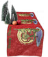 DaDa Bedding Red Santa Claus Christmas Tree Woven Tapestry Dining Table Runner (17615) Table Runners by DaDalogy Bedding Collection