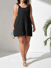 Plus Size Knotted Strap Romper with Pockets women Attire by Trendsi