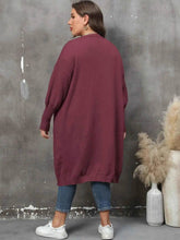 Plus Size Long Sleeve Pocketed Cardigan women Attire by Trendsi