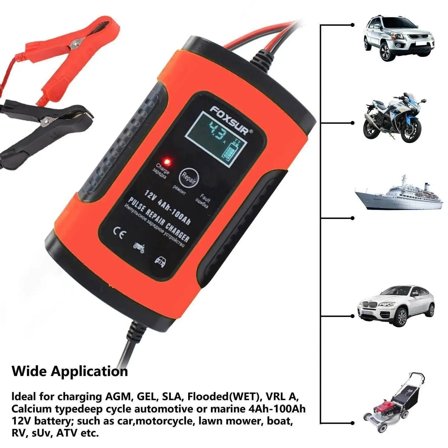 Car and motorcycle UPS battery charger UPS battery charger by Zopi / AliExpress