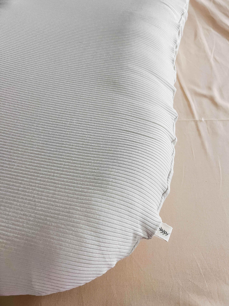 Oat Ribbed Baby Lounger Cover by Little Mae & Co