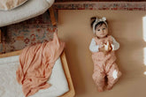 Peony Ribbed Stretch Swaddle by Little Mae & Co