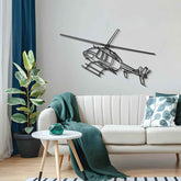 407GX Angle Metal Aircraft Wall Art - NCP0004 Metal Aircraft Wall Art by Navigate Craft