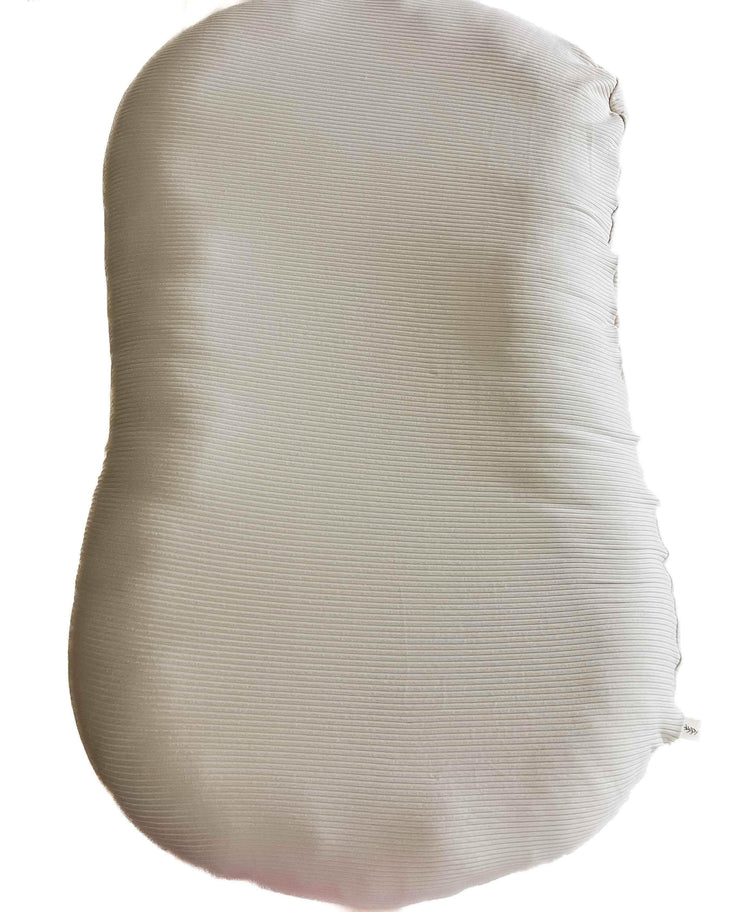 Oat Ribbed Baby Lounger Cover by Little Mae & Co