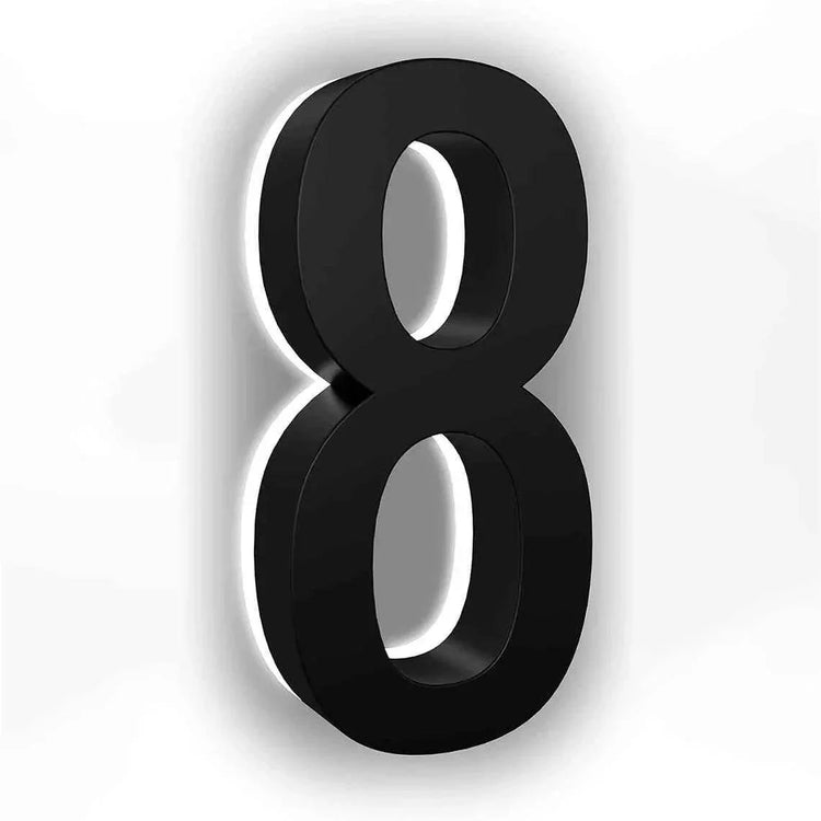 Custom House Numbers,LED Backlit Number Sign,Address Sign,Metal House Number Sign,Home Decor,Door Sign,Hotel Room Number Sign by DSERS
