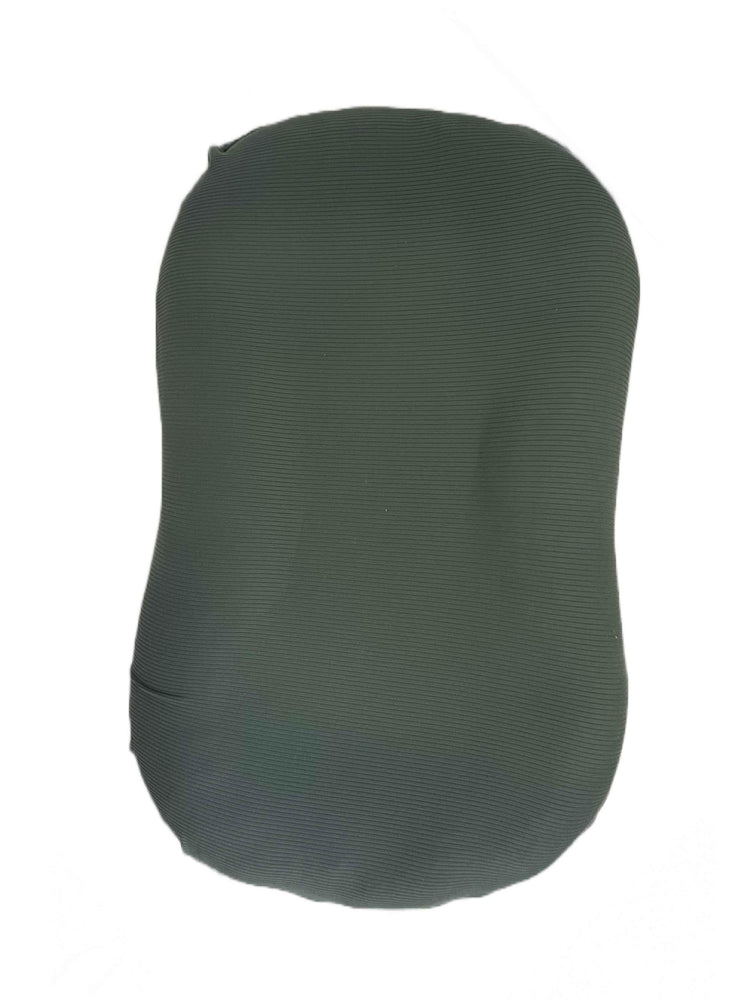Moss Ribbed Baby Lounger Cover by Little Mae & Co