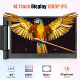 LE1411 14.1inch Laptops Screen Extender 280° Rotation FHD 1080P IPS Portable Monitors For Windows Mac Android Chrome 14-17 Inch laptop screen extender by DSERS