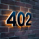 Custom House Numbers,LED Backlit Number Sign,Address Sign,Metal House Number Sign,Home Decor,Door Sign,Hotel Room Number Sign by DSERS