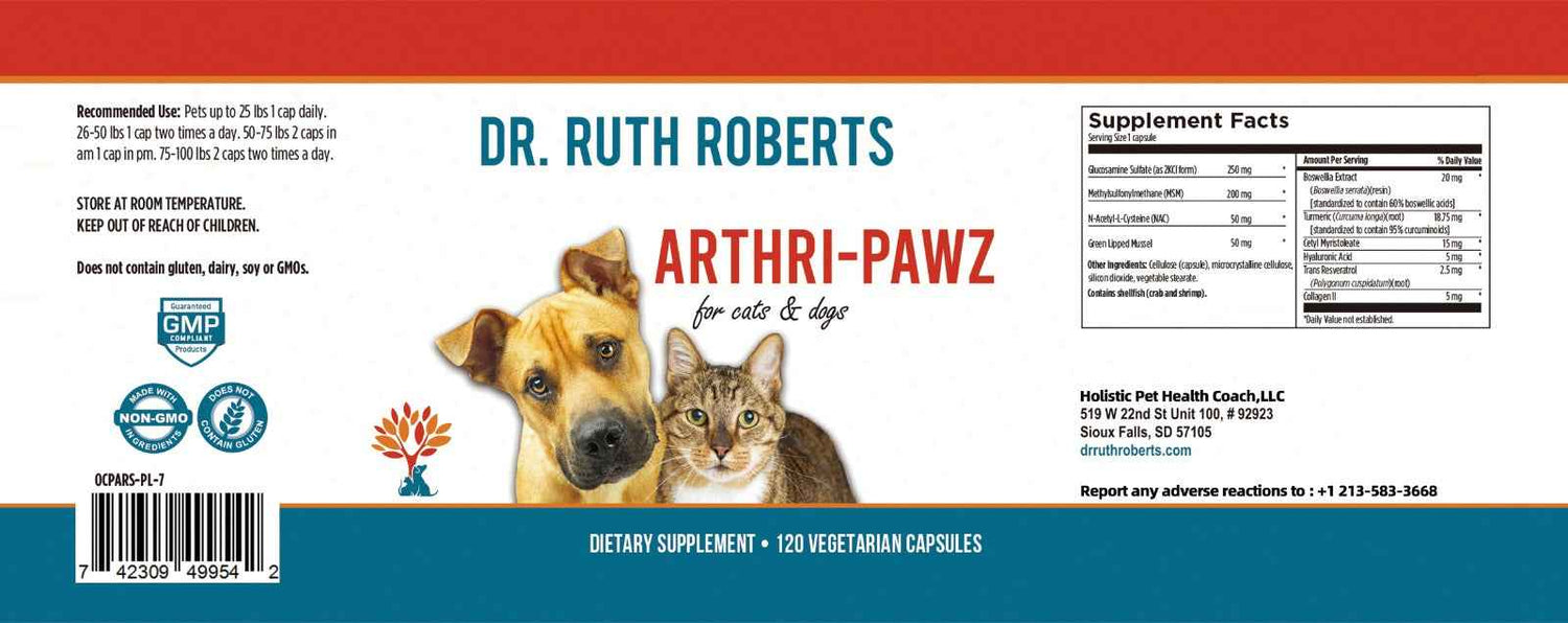 Arthri-Pawz – with Glucosamine for Cats and Dogs Joint Support by Dr. Ruth Roberts