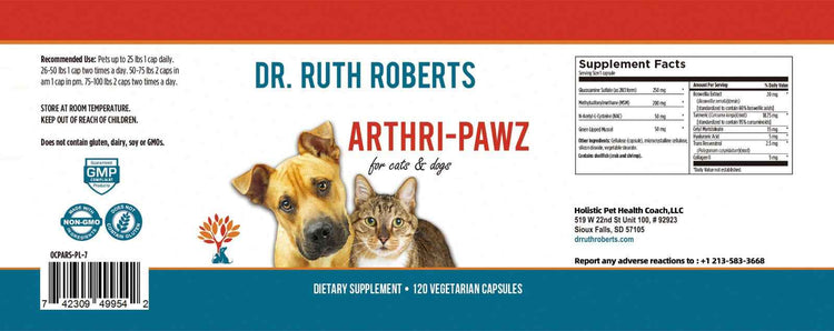 Arthri-Pawz – with Glucosamine for Cats and Dogs Joint Support by Dr. Ruth Roberts