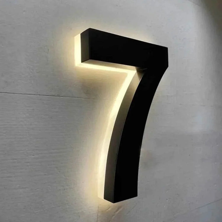 Custom House Numbers,LED Backlit Number Sign,Address Sign,Metal House Number Sign,Home Decor,Door Sign,Hotel Room Number Sign by DSERS