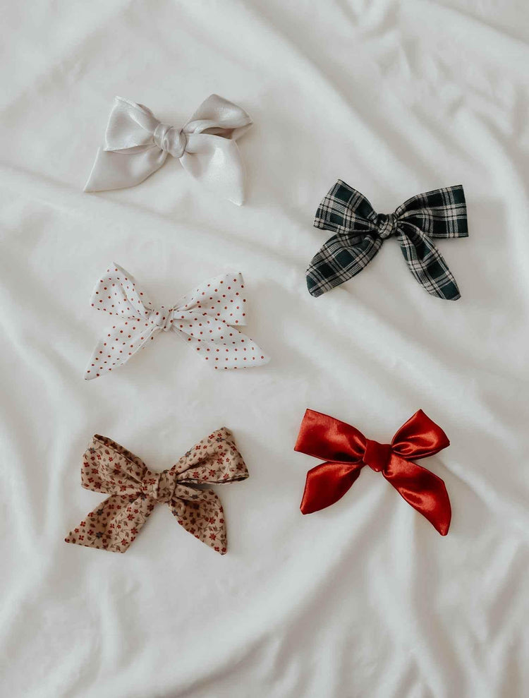 Poinsettia Bow Clips Poinsettia Bow Clips by Little Mae & Co