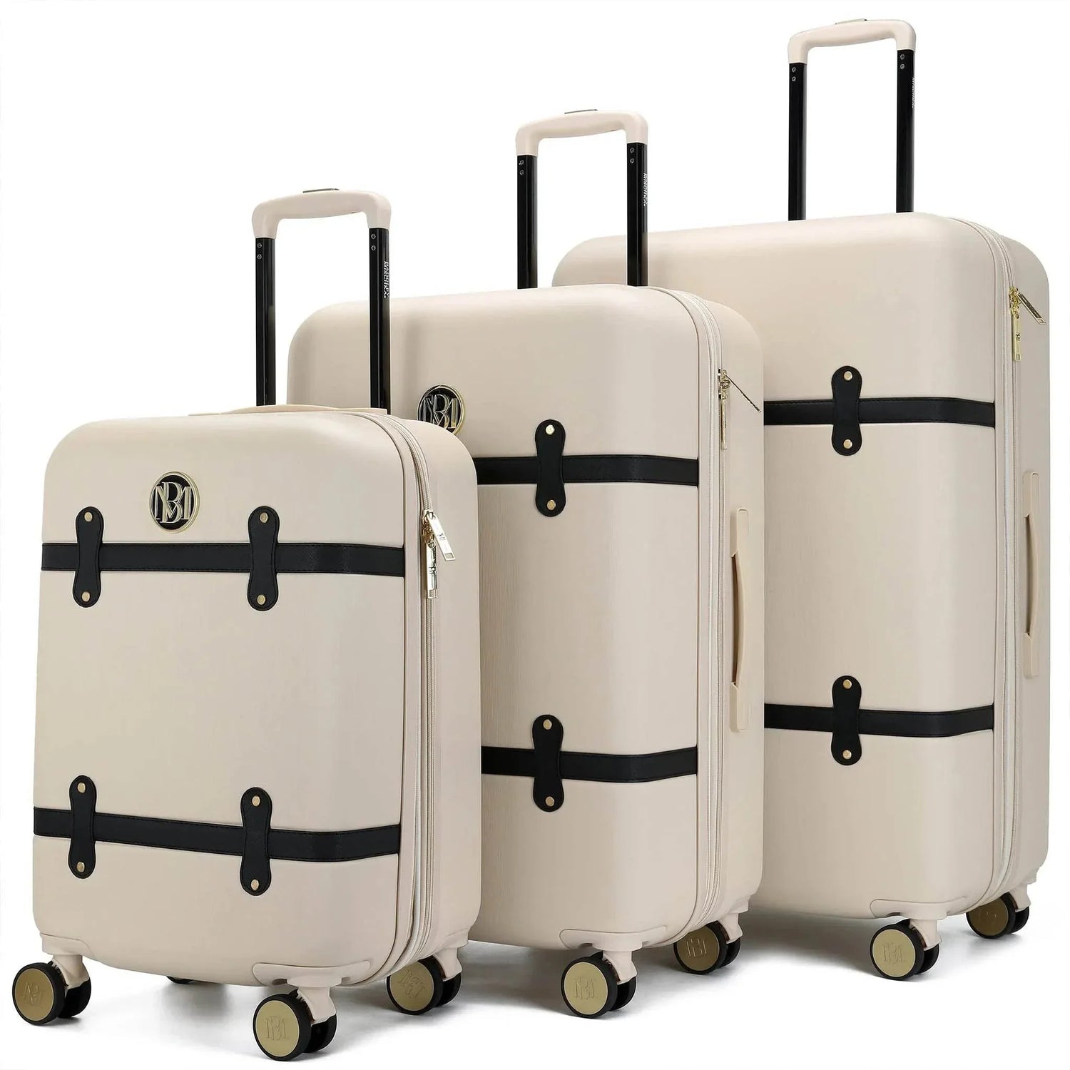 Grace 3 Piece Expandable Retro Luggage Set Luggage Sets by Travellty