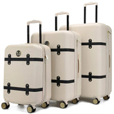 Grace 3 Piece Expandable Retro Luggage Set Luggage Sets by Travellty