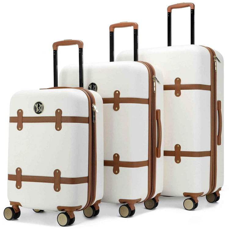 Grace 3 Piece Expandable Retro Luggage Set Luggage Sets by Travellty