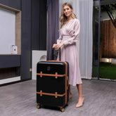 Grace 3 Piece Expandable Retro Luggage Set Luggage Sets by Travellty