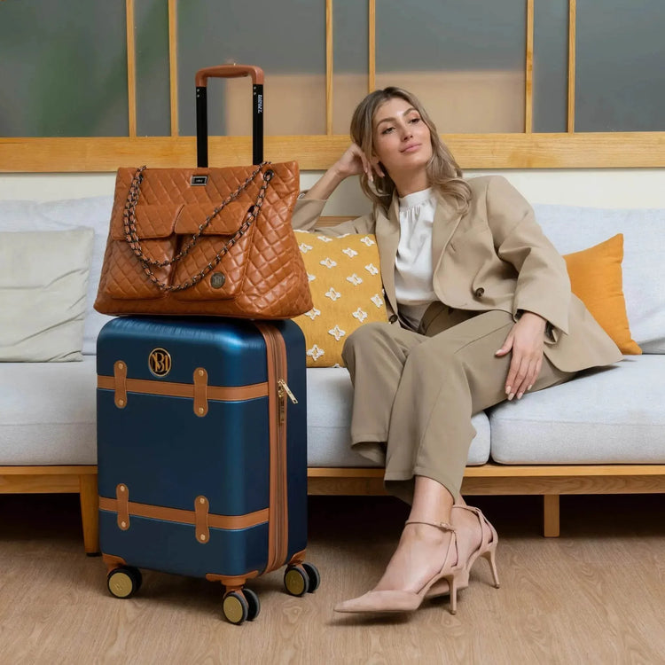 Grace 3 Piece Expandable Retro Luggage Set Luggage Sets by Travellty