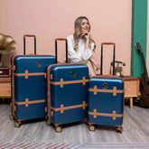 Grace 3 Piece Expandable Retro Luggage Set Luggage Sets by Travellty