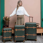 Grace 3 Piece Expandable Retro Luggage Set Luggage Sets by Travellty
