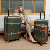 Grace 3 Piece Expandable Retro Luggage Set Luggage Sets by Travellty